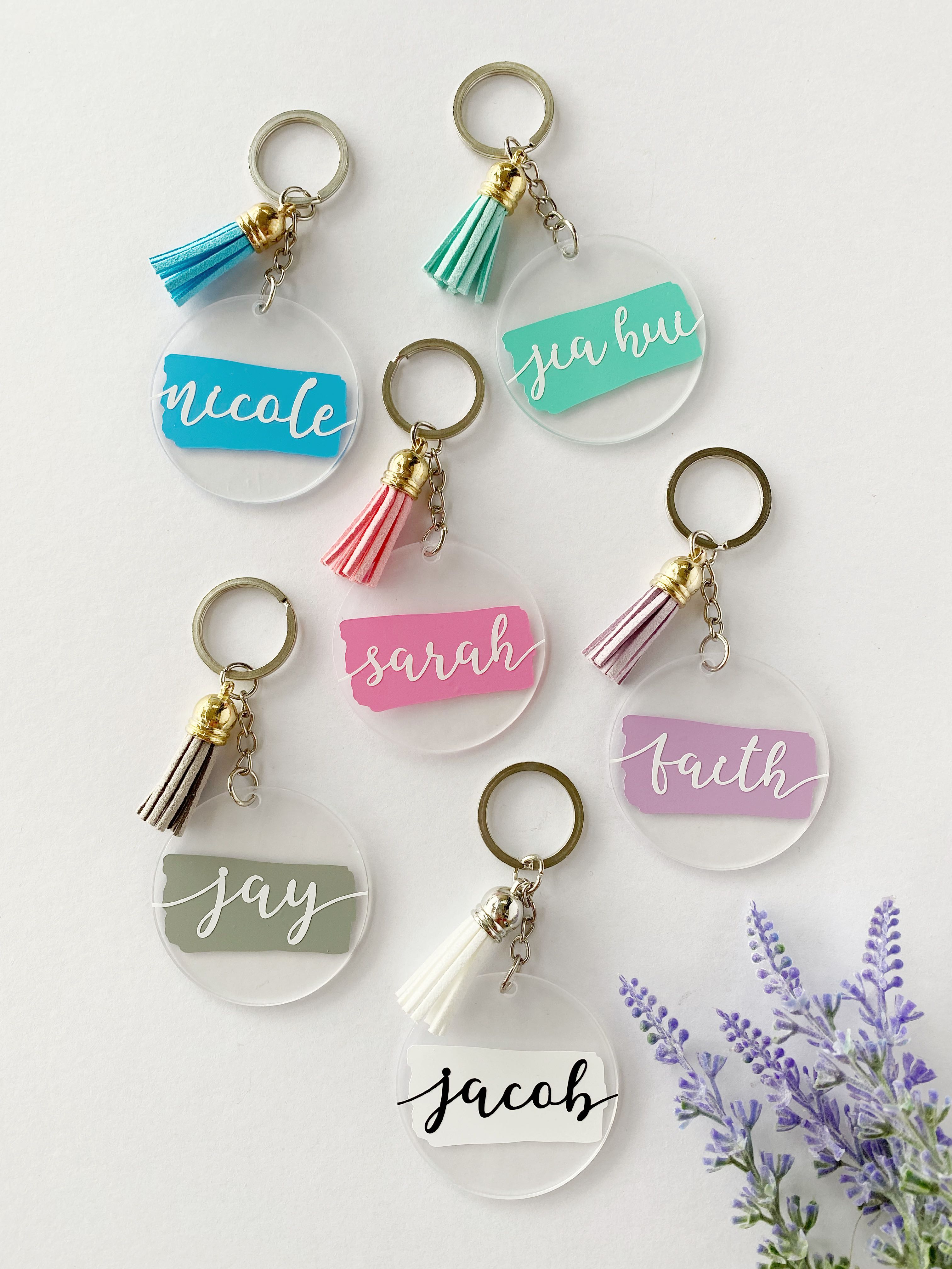 Customised keychain clearance with name