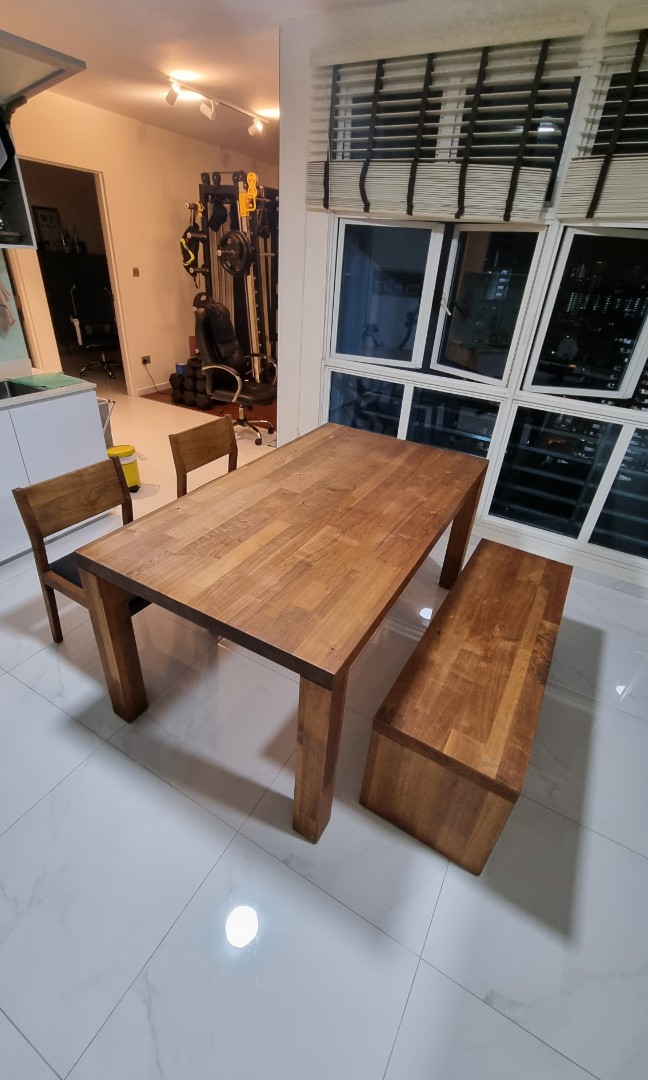 Picket and Rail dining table, Furniture & Home Living, Furniture