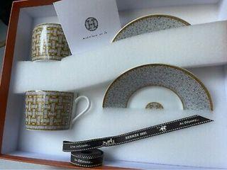 Premium Porcelain Cup & Saucer Set Mosaique Au 24 Gold Gift Set Christmas Sale!