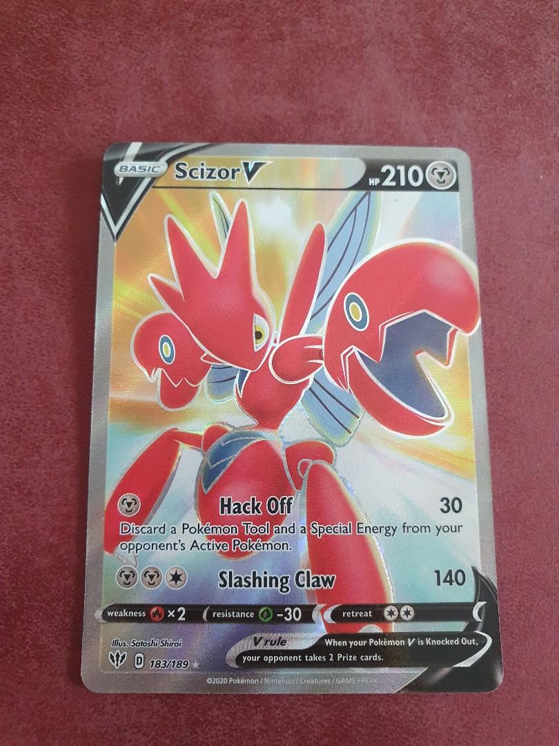 Scizor V Full Art Pokemon Card Hobbies Toys Toys Games On Carousell