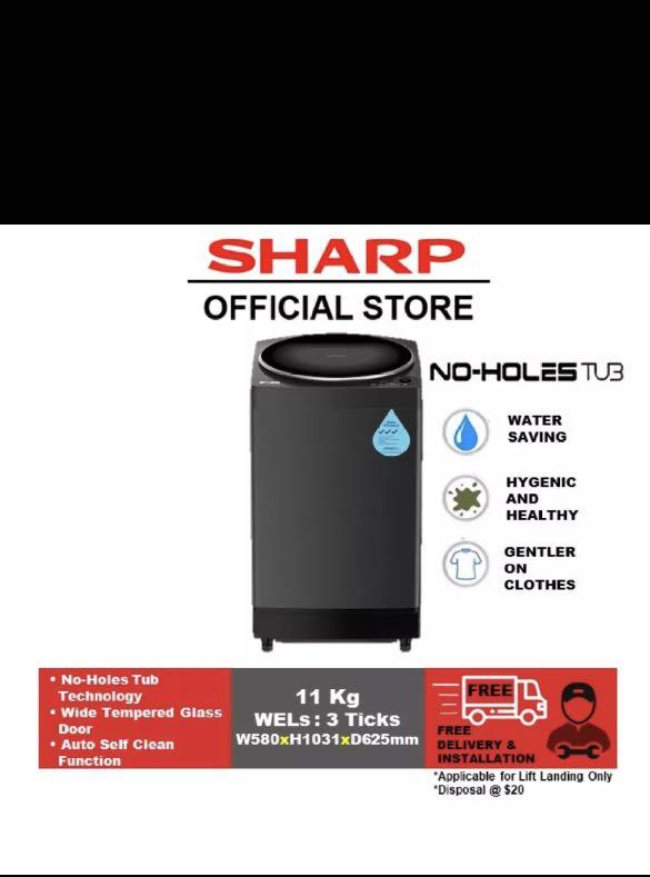 Sharp Washing Machine ESW110DS, TV & Home Appliances, Washing Machines