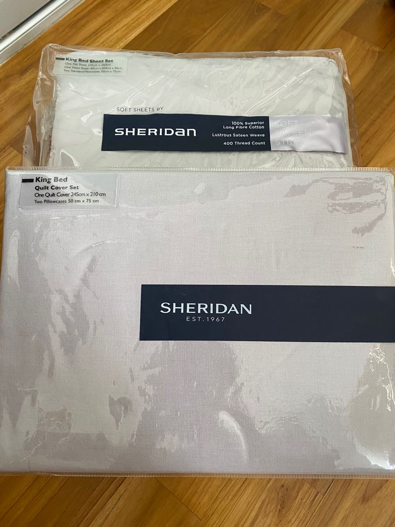 Sheridan Sheets & Quilt Set, Furniture & Home Living, Bedding & Towels