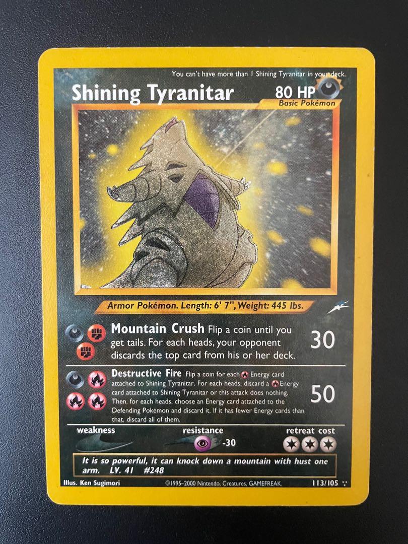 Holo Shining Tyranitar Neo Destiny Pokemon Card Proxy