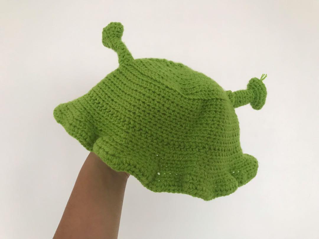 shrexiest crochet shrek bucket hat 