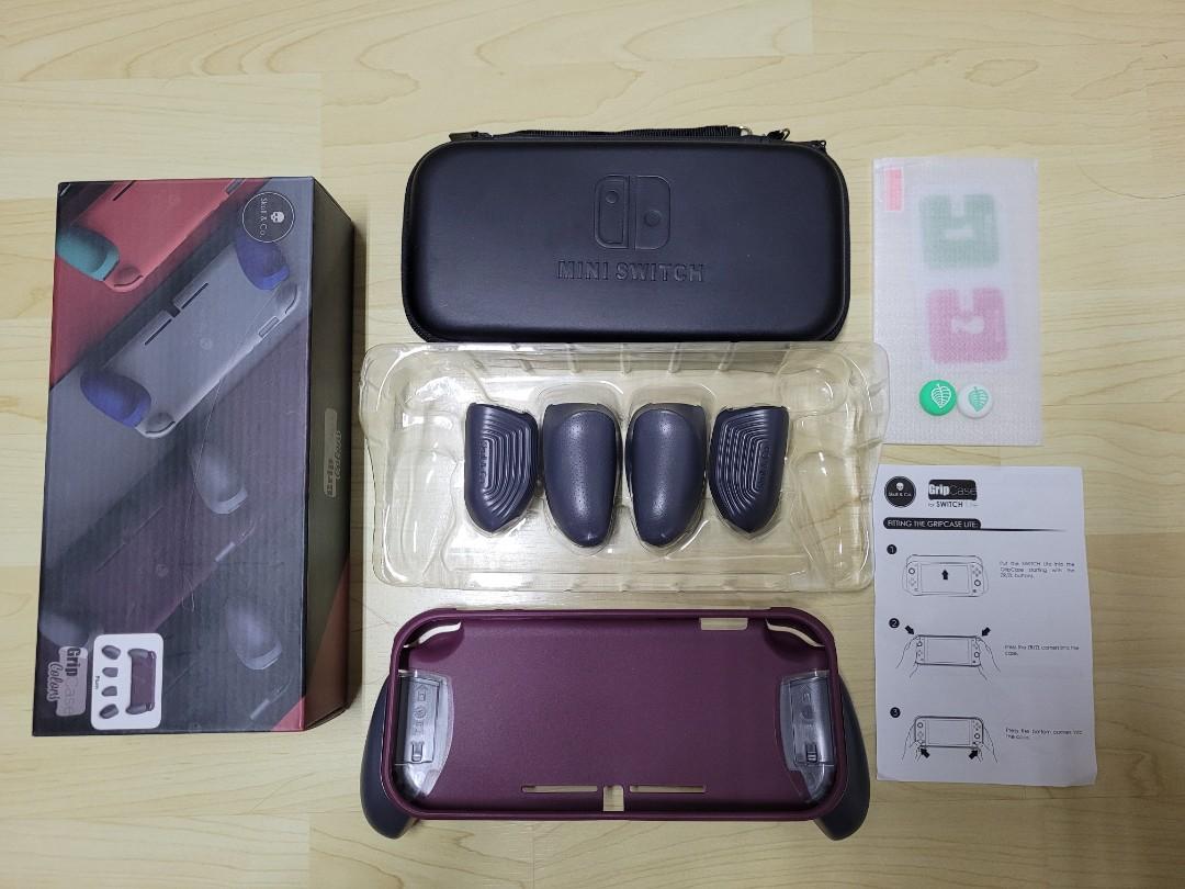 Skull Co switch lite grip case tempered glass protector and thumb grip