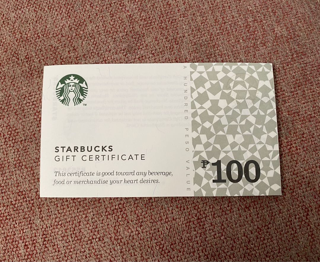 Starbucks Gift Certificate Worth 3k Tickets Vouchers Vouchers On