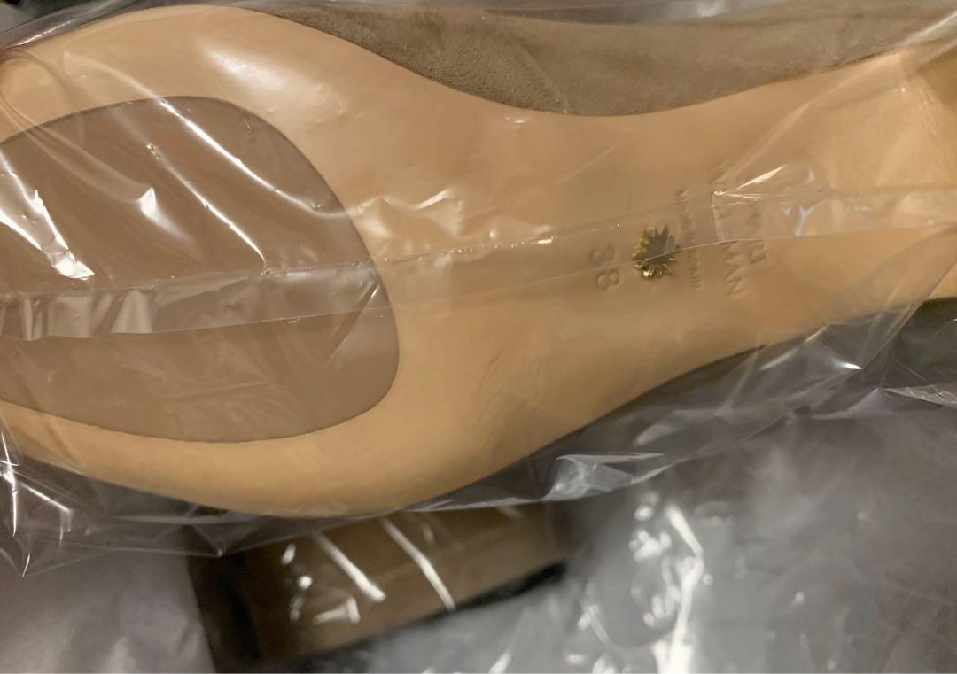 Stuart Weitzman Niki 6.0 stretch suede sock boots khaki