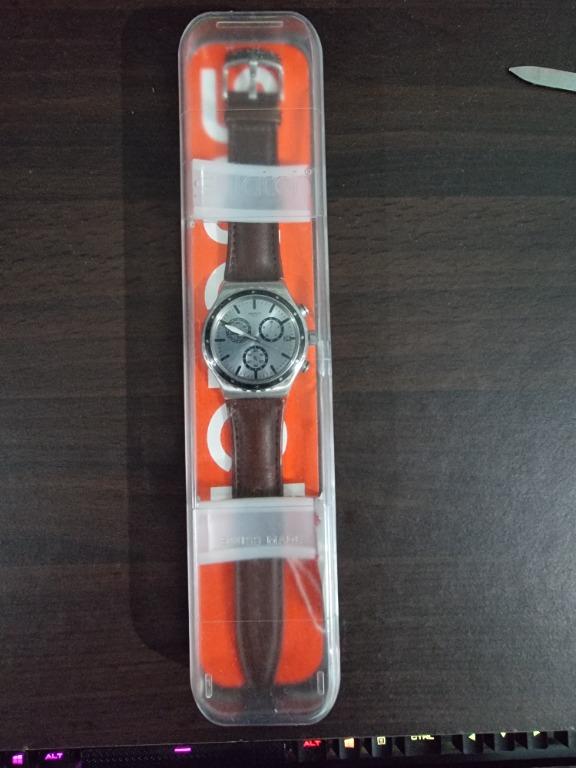 SWATCH Irony Grandino Chronograph Quartz Silver Dial Men s Watch YVS437