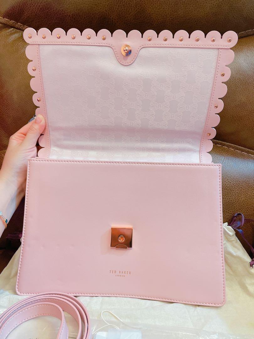 Ted Baker Pink Harriet Scalloped Padlock Satchel