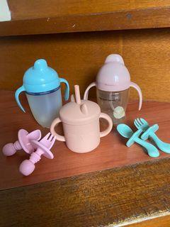 Toddler Sippy Cups + training utensils bundle