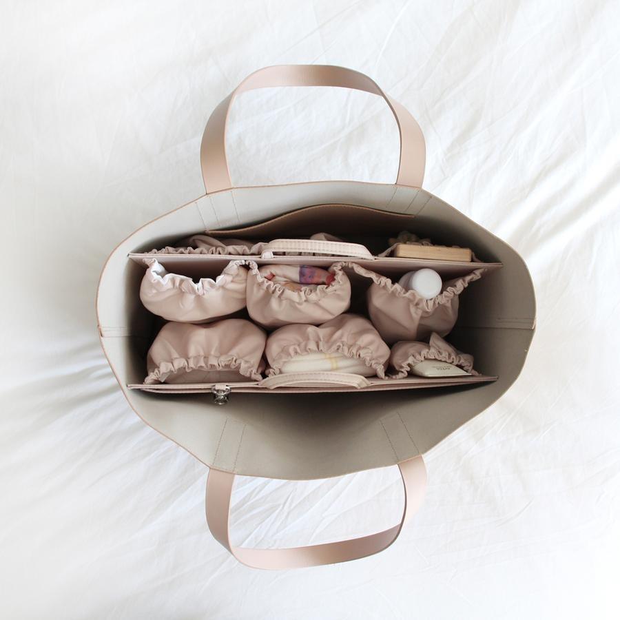  ToteSavvy Original 11-Pocket Diaper Bag Organizer Insert 14 x  10 (Original, Blush) : Baby