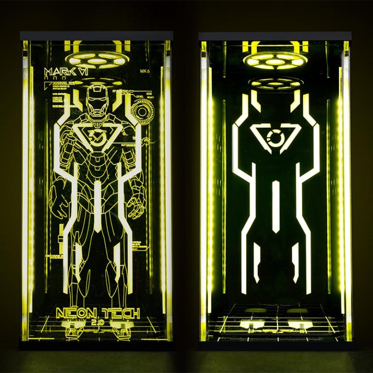 Toys Box Hall Of Armor 1/6 Scale Display Box For Hot Toys Neon Tech