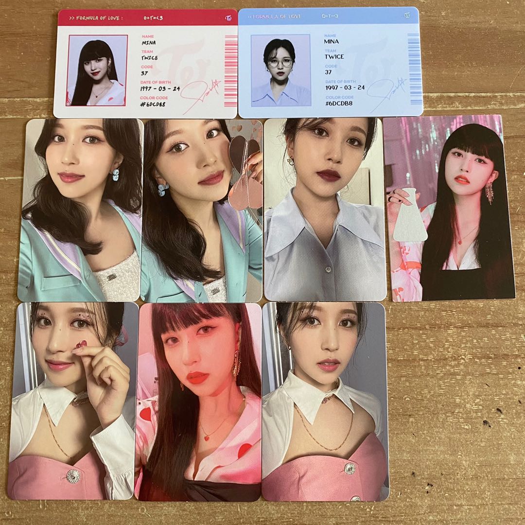 Twice Mina Formula of Love FOL Official Photocards Full Set