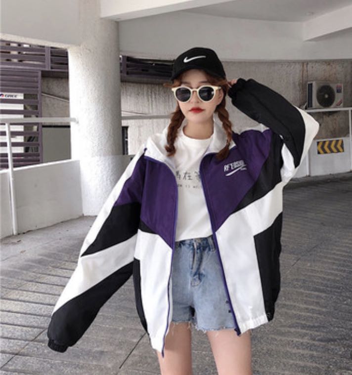 Oversized windbreaker shop jacket