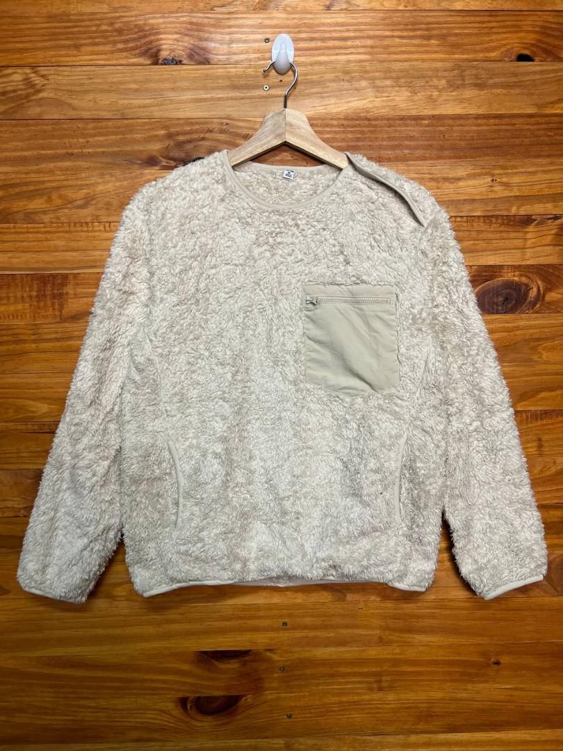 Fluffy yarn fleece shop pullover shirt