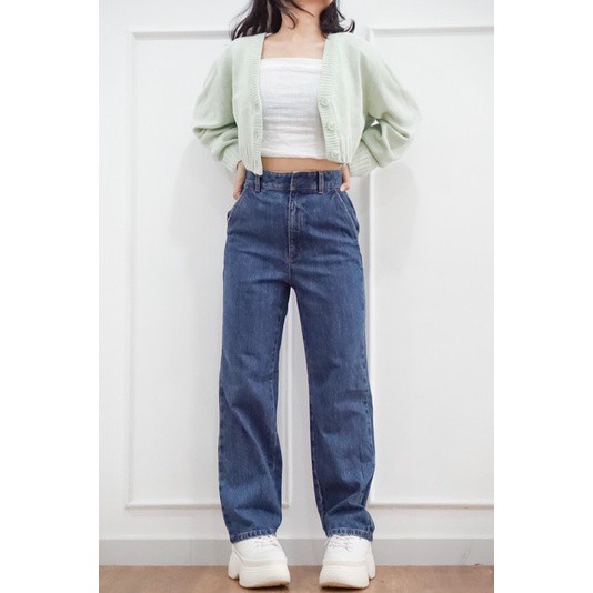 Uniqlo GU wide leg pants, Fesyen Wanita 