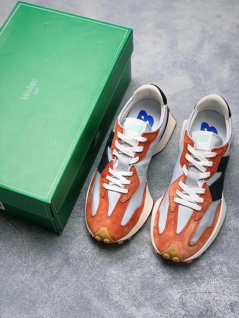 new balance 327 rust