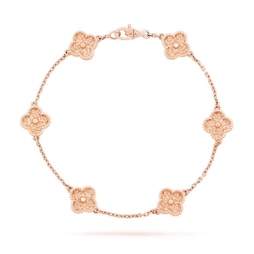 Van Cleef Arpels Sweet Alhambra bracelet 6 motifs in Rose Gold