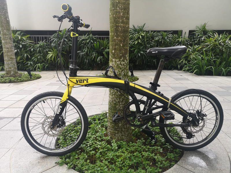 Vert v8 aluminium folding bike best sale
