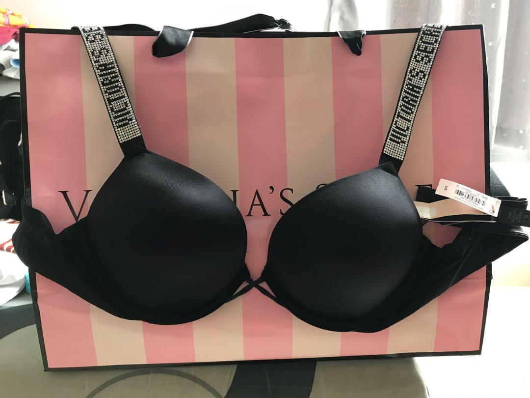 Buy Victoria's Secret Black Smooth Shine Strap Add 2 Cups Push Up