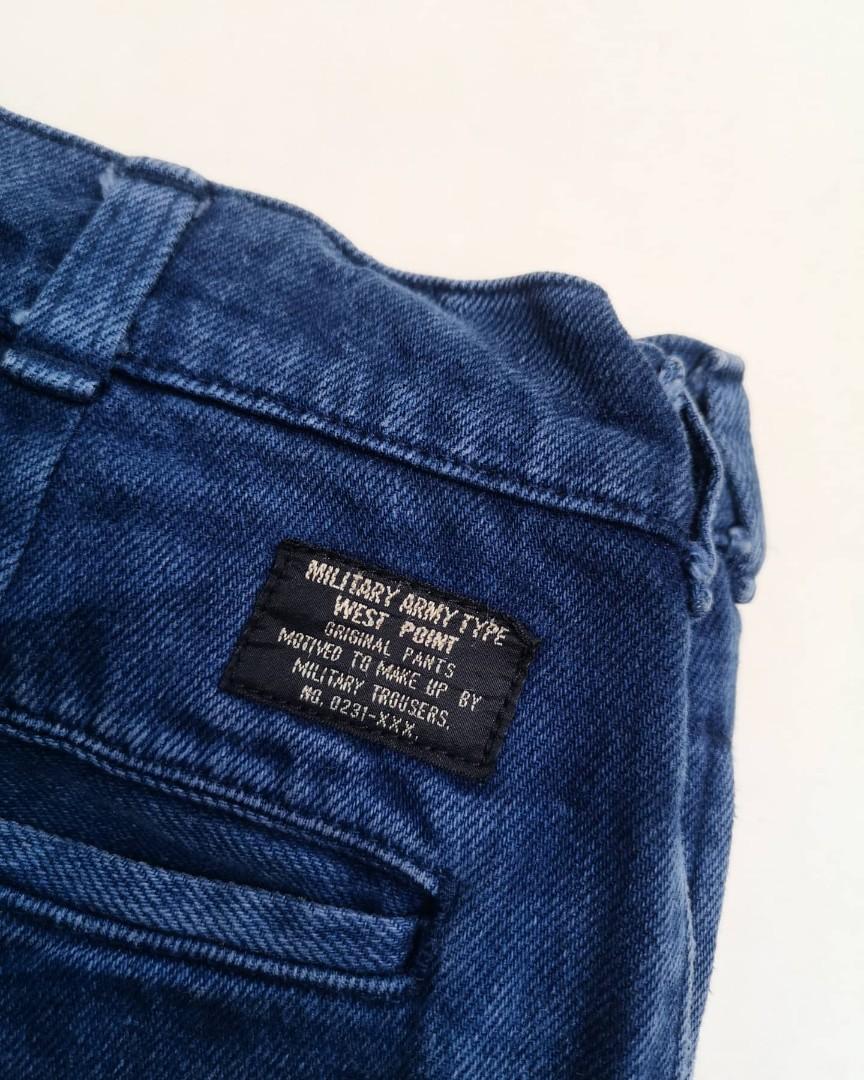 Vintage 60s Rare WEST POINT Military Heavy Denim Pants Reguler size US30  Preloved Original Impor Kondisi Mantap