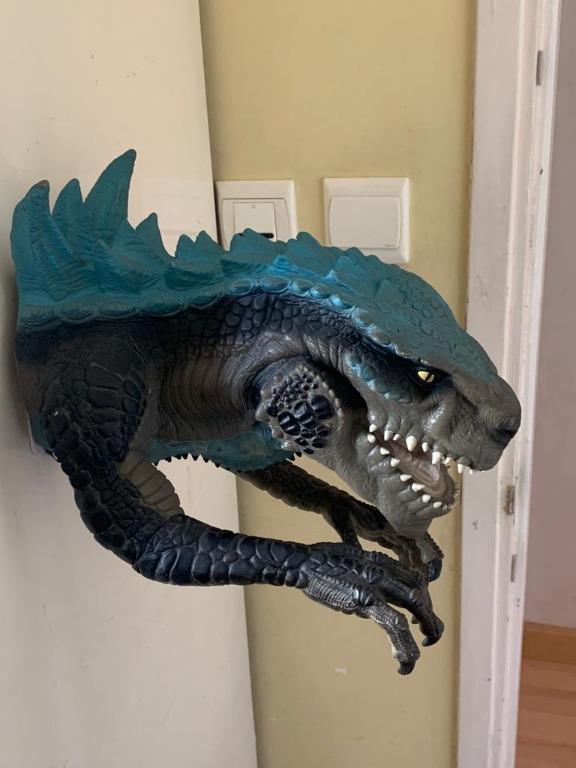 1998 Toho Large Rubber Godzilla T-Rex Dinosaur Hand Puppet Resaurus Co ...