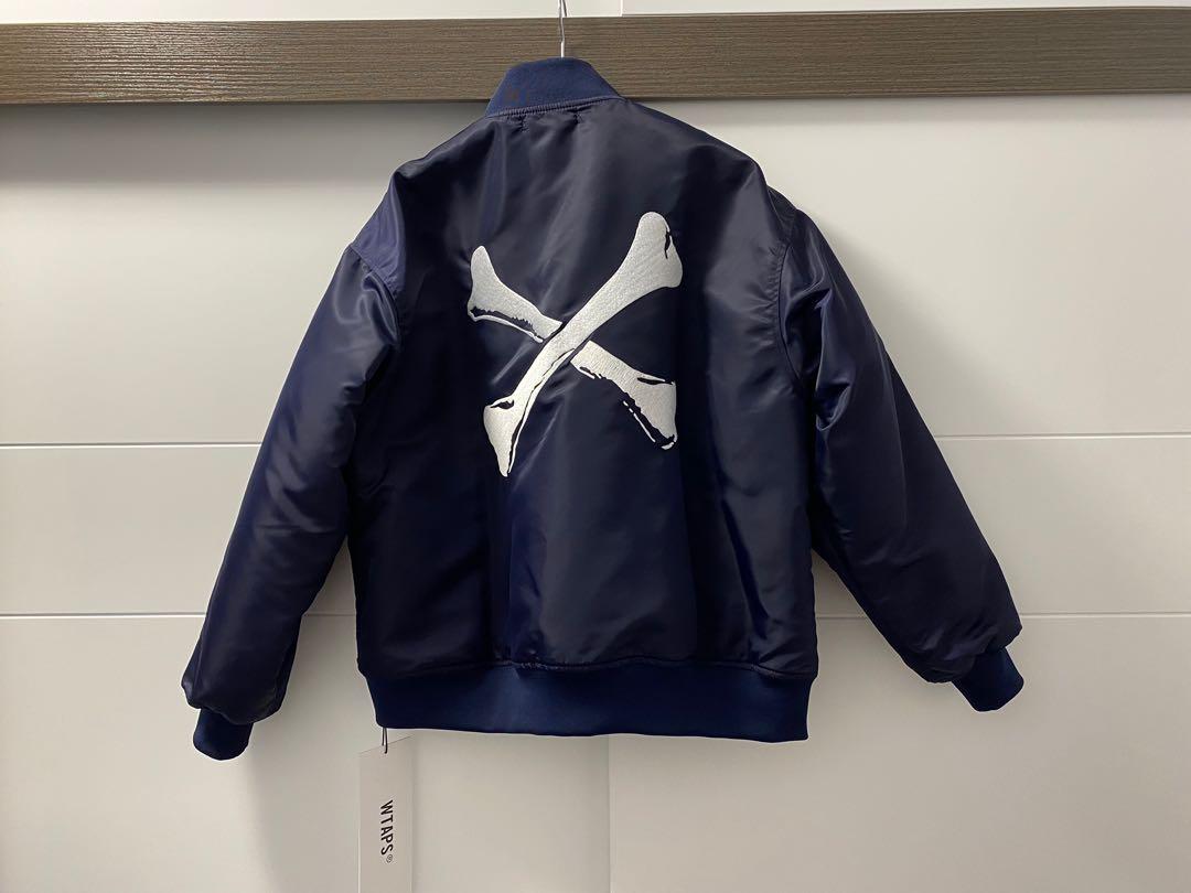 2021 aw wtaps team jacket navy M, 男裝, 外套及戶外衣服- Carousell