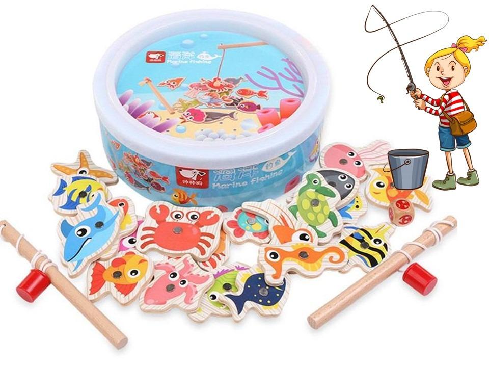 50 pcs Cartoon Magnetic Fishing Game Toy For Children Kids Baby Gifts Toys  1-3 Educational Fishing Toys, Hobbies & Toys, Toys & Games on Carousell