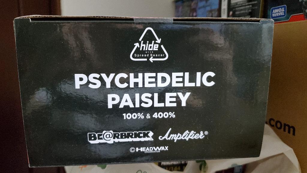 全新Medicom toy 400% 100% Beaebrick hide psychedelic paisley Be