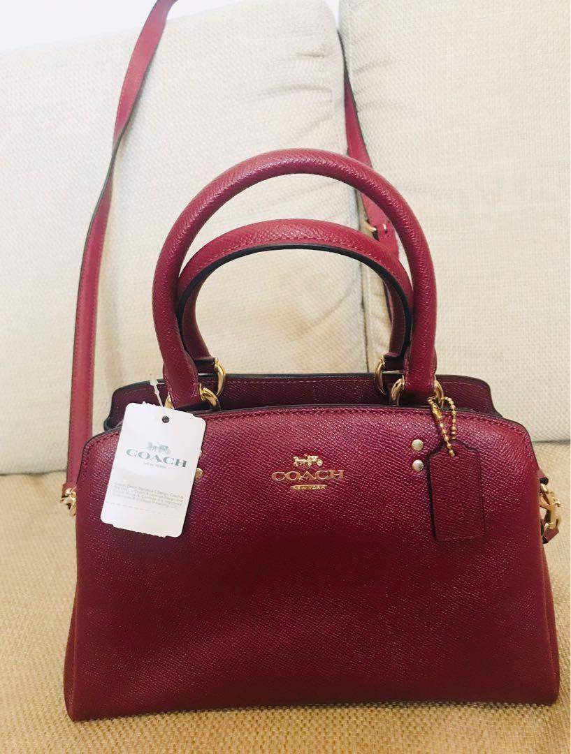 ?% Original Canada bought ?? Coach Maroon 2 way bag ❤️, Luxury, Bags &  Wallets on Carousell