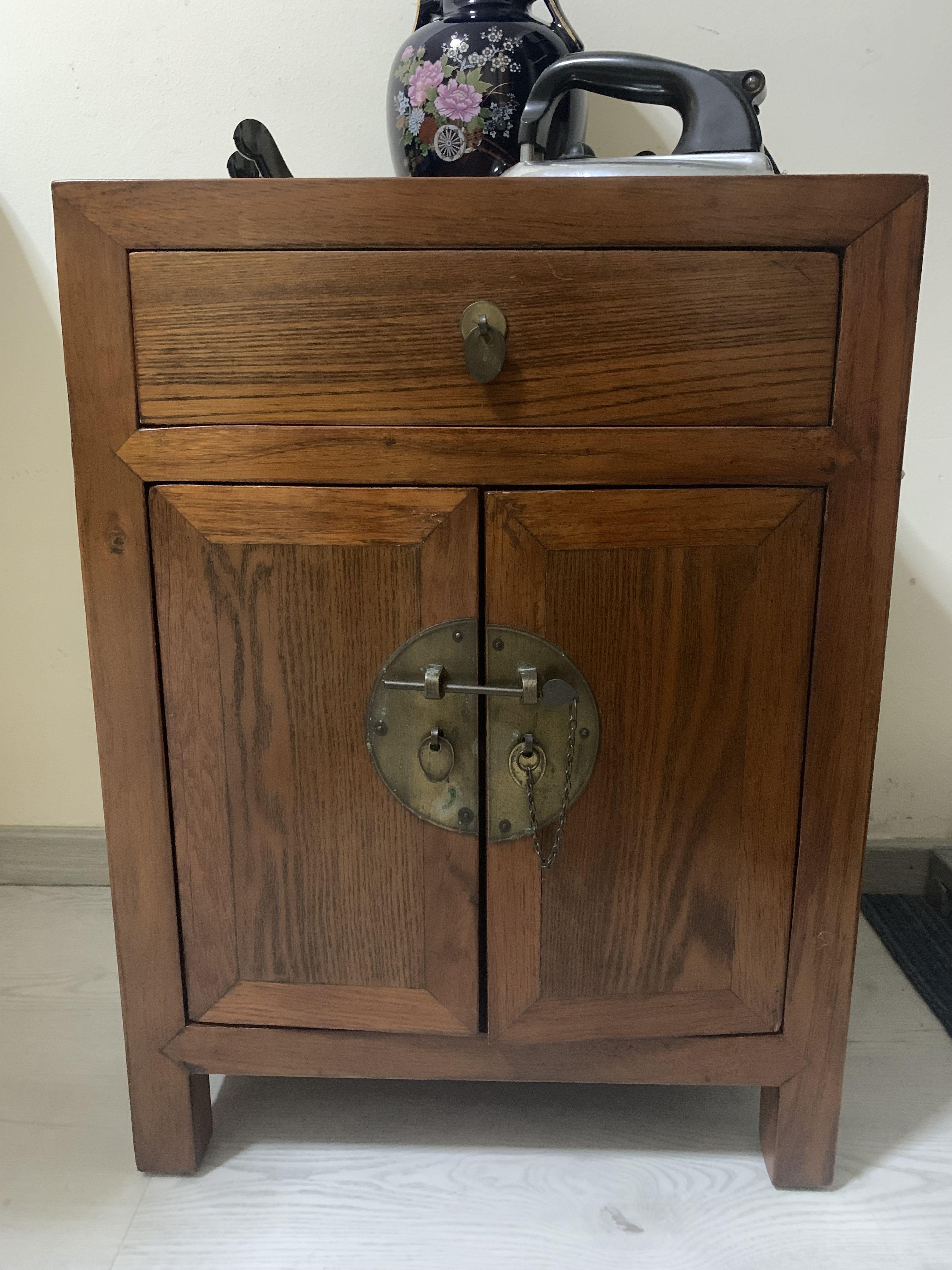 Antique Chinese Bedside Table, Furniture & Home Living, Furniture