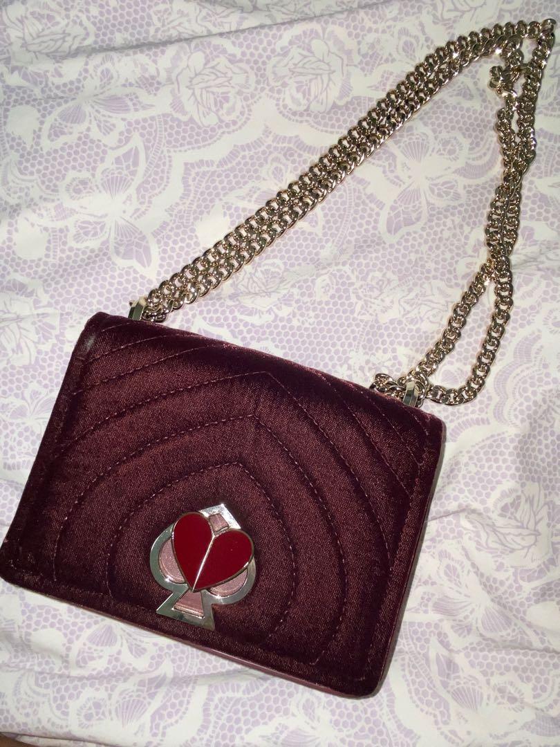 Authentic Kate Spade Amelia Velvet Convertible Shoulder Bag