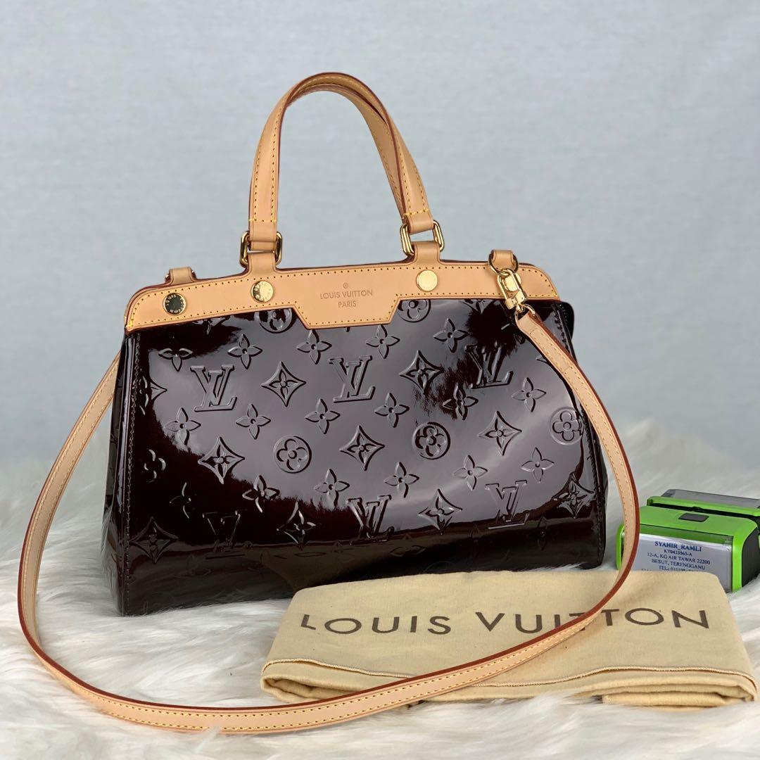 Louis Vuitton Brea PM M91622 Purple Vernis Hand Bag 11535