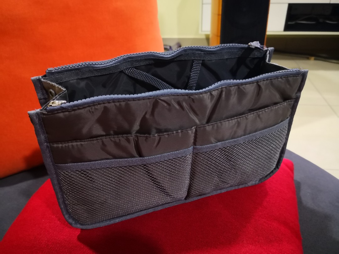 Gray Multifunctional Insert Storage Pouch Shoulder Bag Multi - Temu