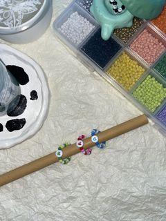 beaded heart rings
