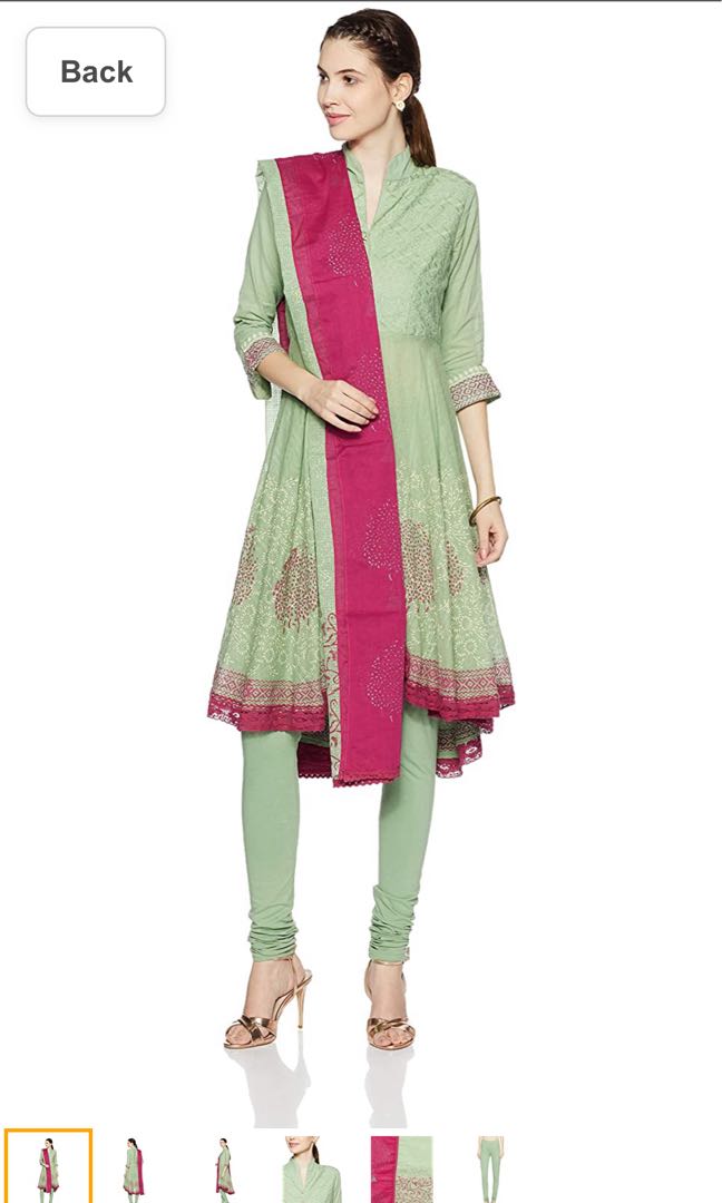 Biba women's asymmetrical best sale hemline salwar suit