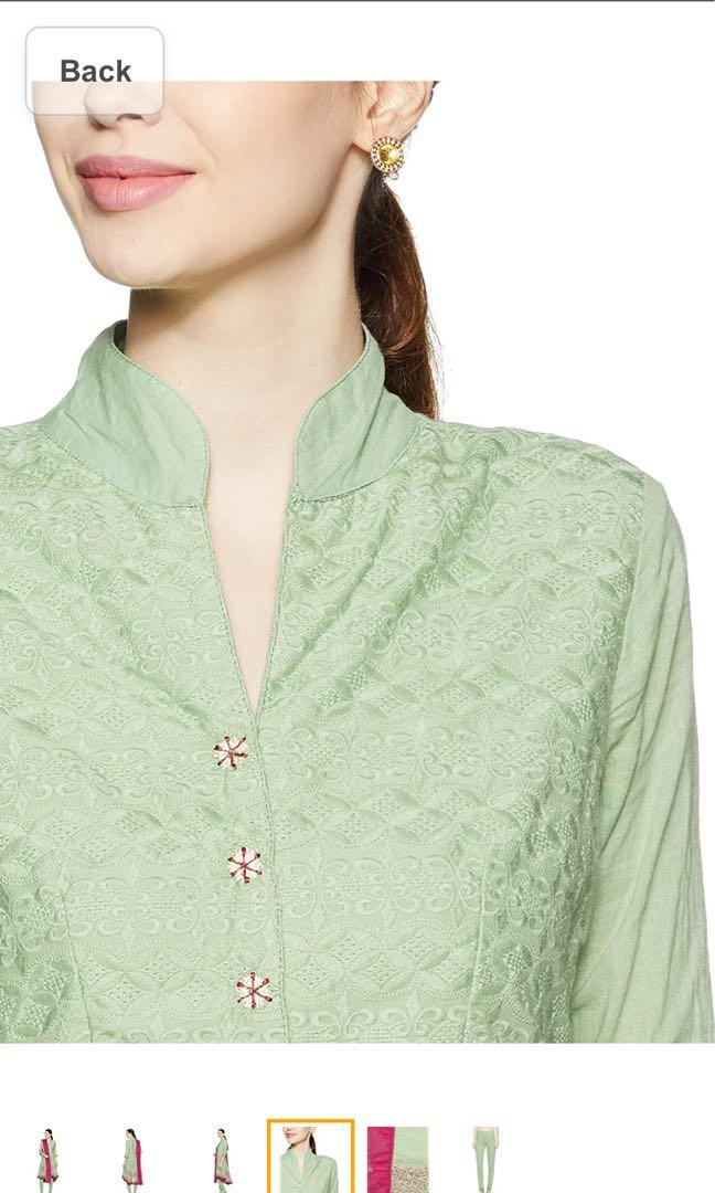 Biba women's asymmetrical online hemline salwar suit