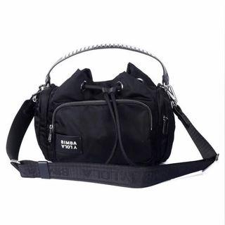 Bimba Y Lola Studded Handle Bucket Bag in Black