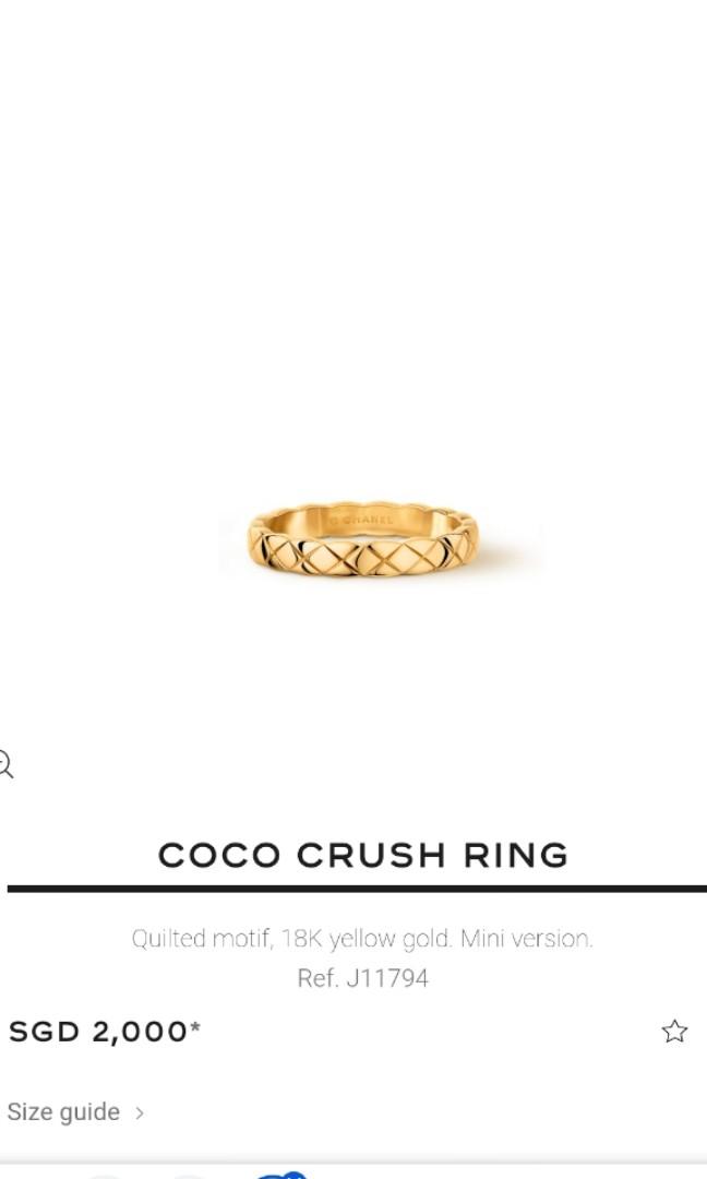 Shop CHANEL COCO CRUSH 2021-22FW Coco Crush Ring (J11785, J11794, J11793)  by StarFlower
