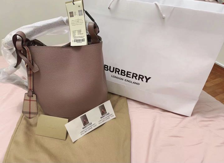 Brand New Burberry Lorne Bucket Bag, Luxury, Bags & Wallets on Carousell