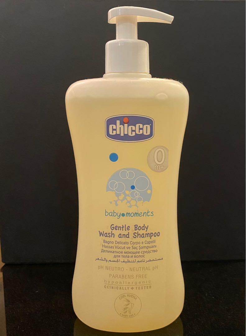 BRAND NEW: Chicco Baby Moments Body Wash & Shampoo (500ml), Babies & Kids,  Bathing & Changing, Bathtub & Bath Accessories on Carousell