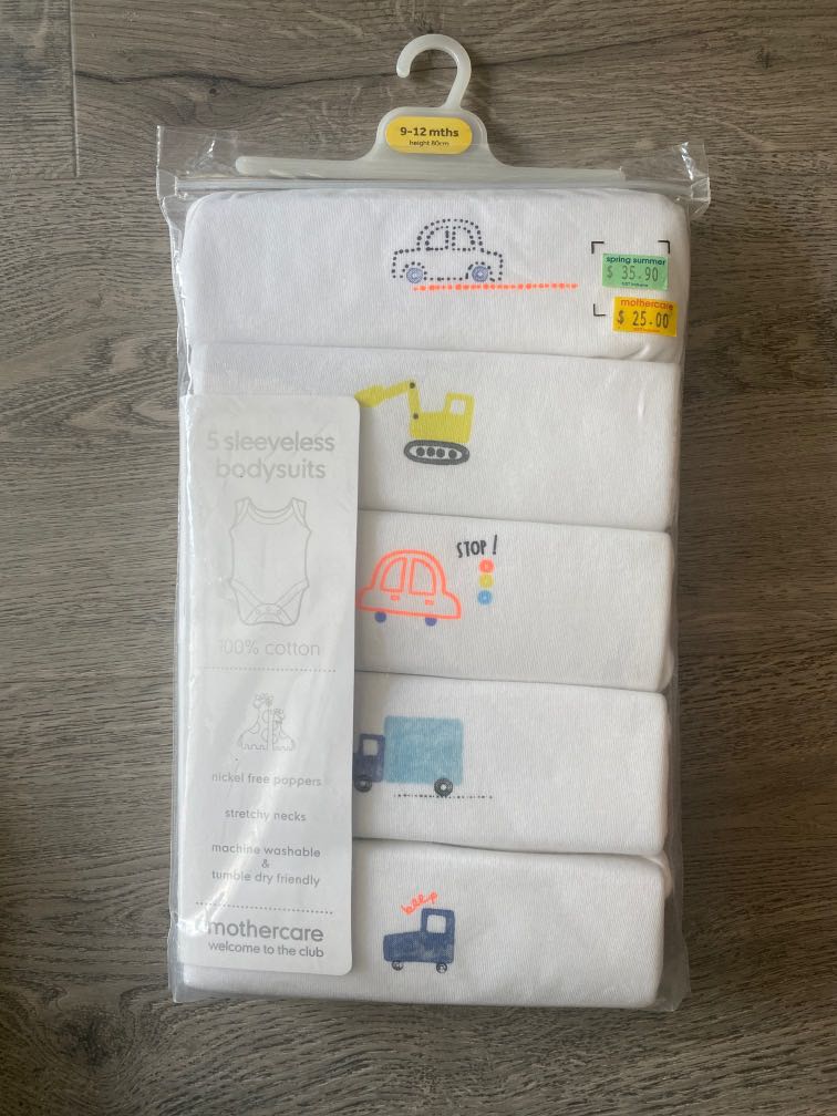 Mothercare shop sleeveless bodysuits