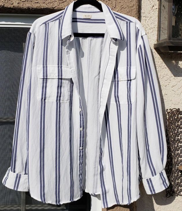 Brandy Melville John Galt Striped Button Shirt, Women's Fashion