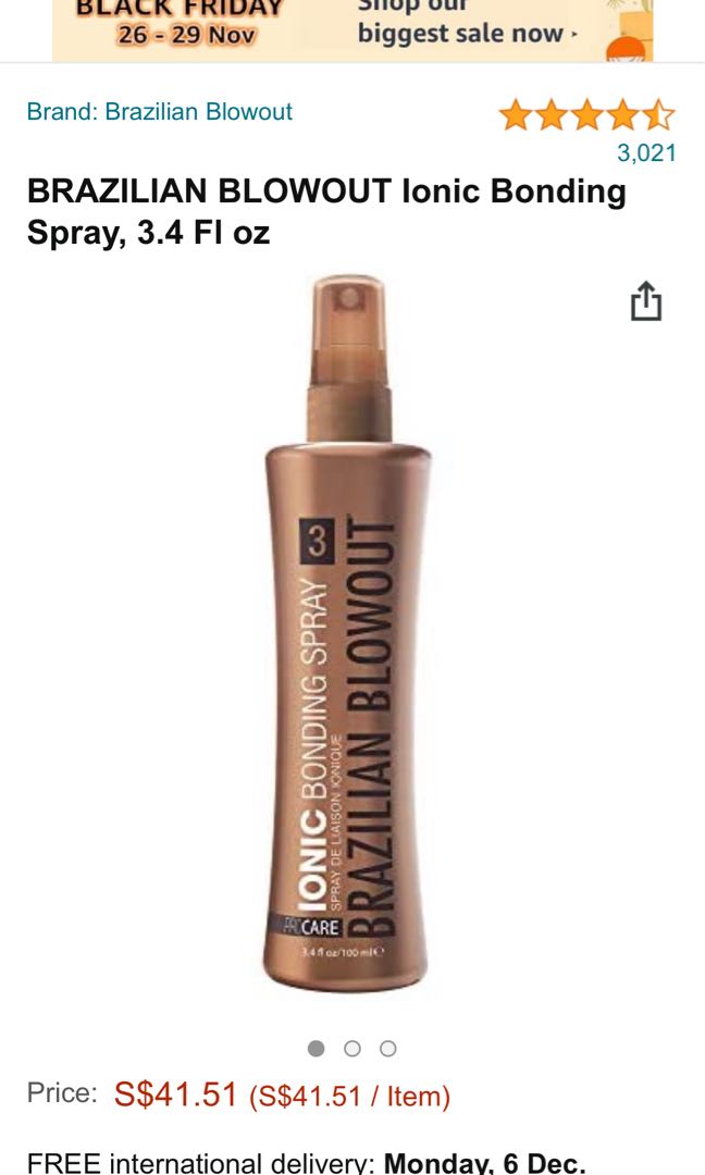 Brazilian blowout ionic spray clearance