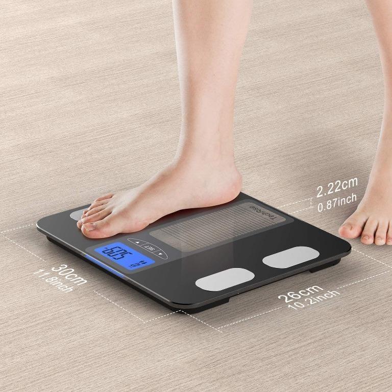 Precision Body Fat Scale with Backlit LCD Digital Bathroom Scale For Body  Weight, Body Fat,Water,Muscle,BMI,Bone Mass and Calorie,13 User Recognition  400 lbs Capacity,Fat Loss Monitor,Black 