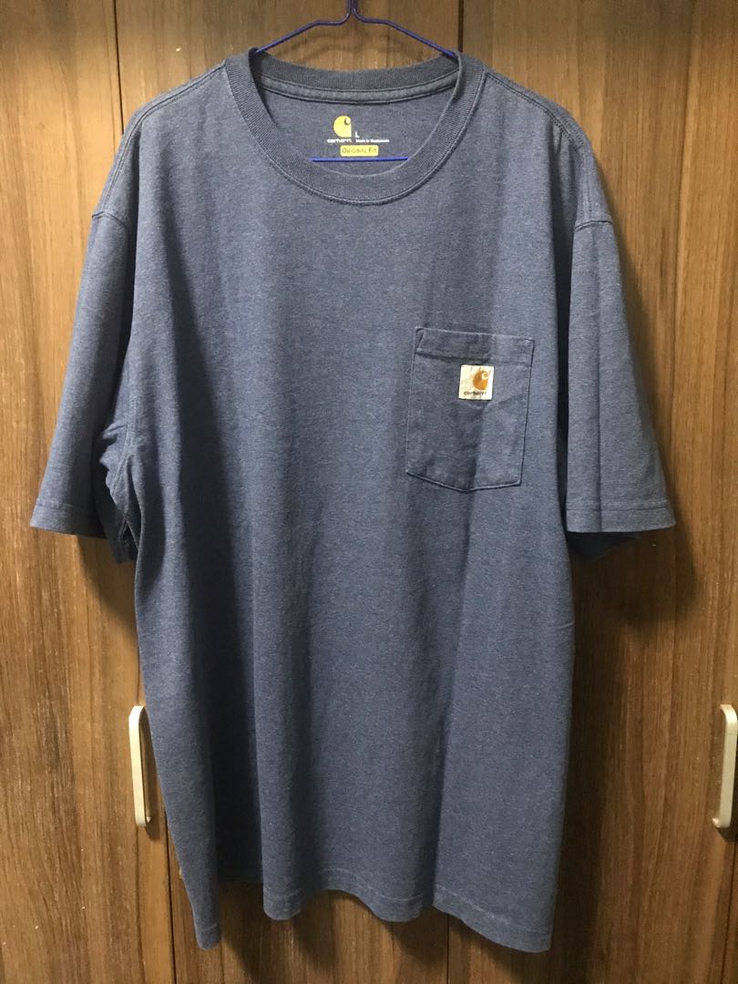 Carhartt Shirts: Men's K570 413 Dark Cobalt Blue Heather Pocket