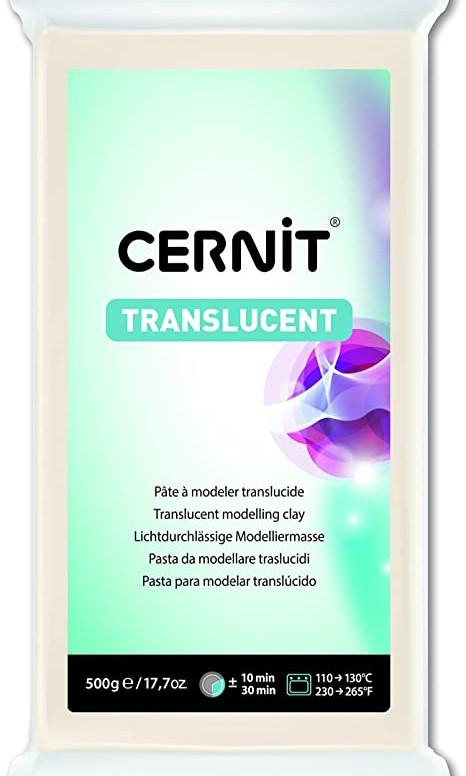CERNIT TRANSLUCENT MODELLING CLAY/ oven bake clay/ polymer clay, Hobbies &  Toys, Stationery & Craft, Craft Supplies & Tools on Carousell