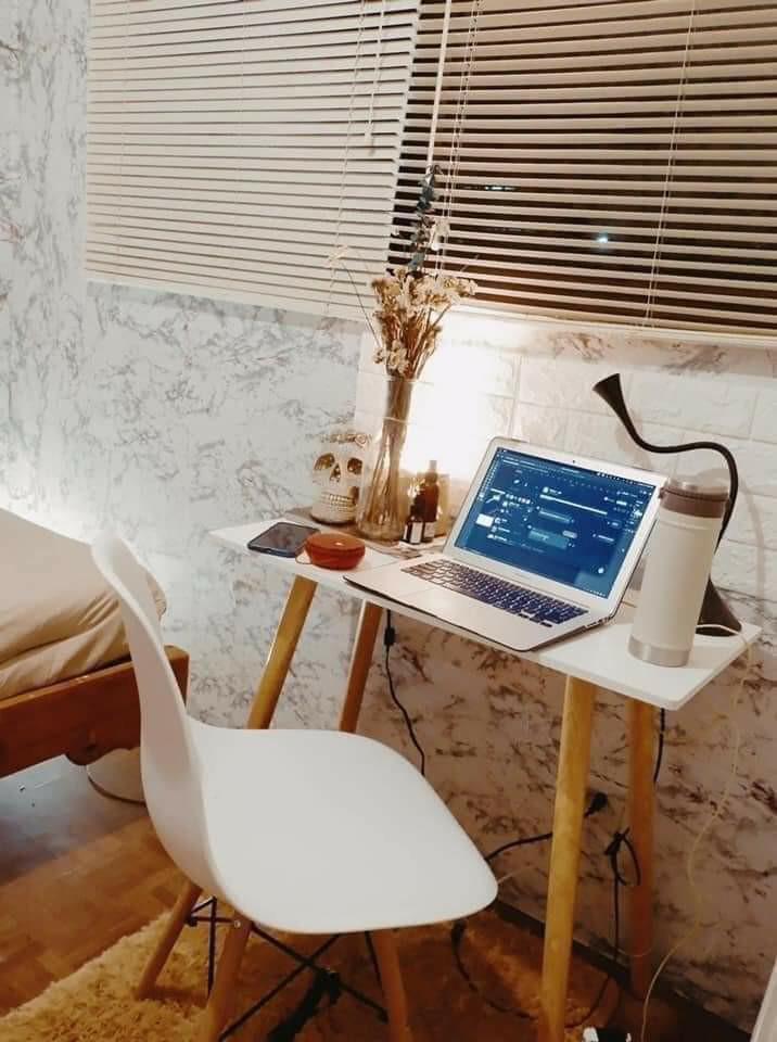 Class scandin table with chair na (Category: Tables & Sets) located in Manila. Submitted by minidivisoria (Listing ID 1128696541, Image 1). Description: RESELLER PRICE: 1550php SALE! CLASSY STYLE SCANDI TABLE & CHAIR ✔️3colors-White, Walnut ✔️table size-80cm*50cm*73cm ✔️standard size chair ✔️wooden made ✔️high quality! ✔️Simple ✔️Classic ✔️Scandi ✔️Minimalist.