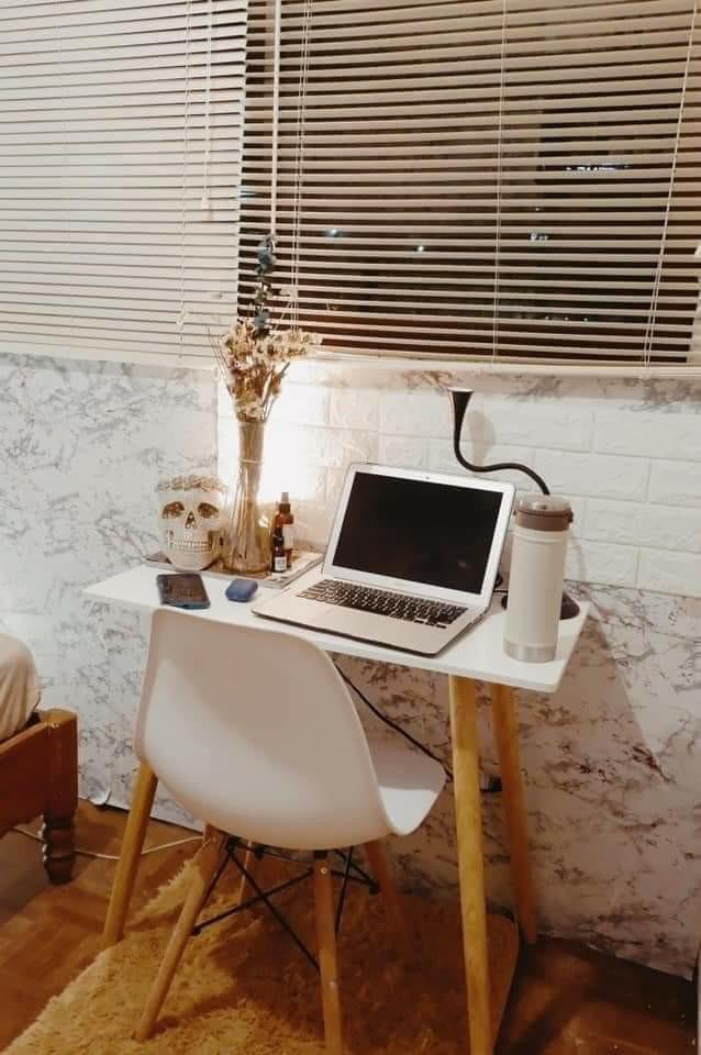 Class scandin table with chair na (Category: Tables & Sets) located in Manila. Submitted by minidivisoria (Listing ID 1128696541, Image 2). Description: RESELLER PRICE: 1550php SALE! CLASSY STYLE SCANDI TABLE & CHAIR ✔️3colors-White, Walnut ✔️table size-80cm*50cm*73cm ✔️standard size chair ✔️wooden made ✔️high quality! ✔️Simple ✔️Classic ✔️Scandi ✔️Minimalist.