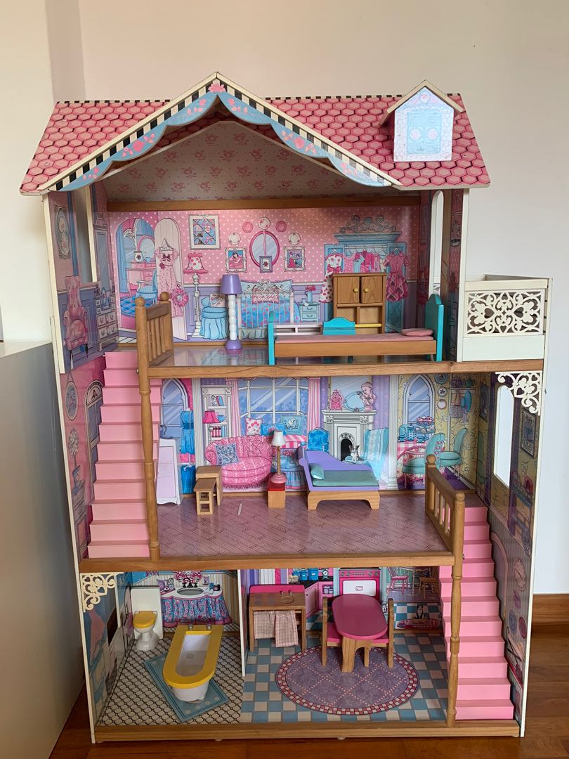 Large barbie wooden doll house, Babies & Kids, Baby Nursery & Kids ...